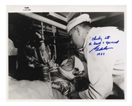 Gordon Cooper Signed 10 x 8 Photo From the Mercury-Atlas 9 Mission in 1963 -- The Last Mission of the Program